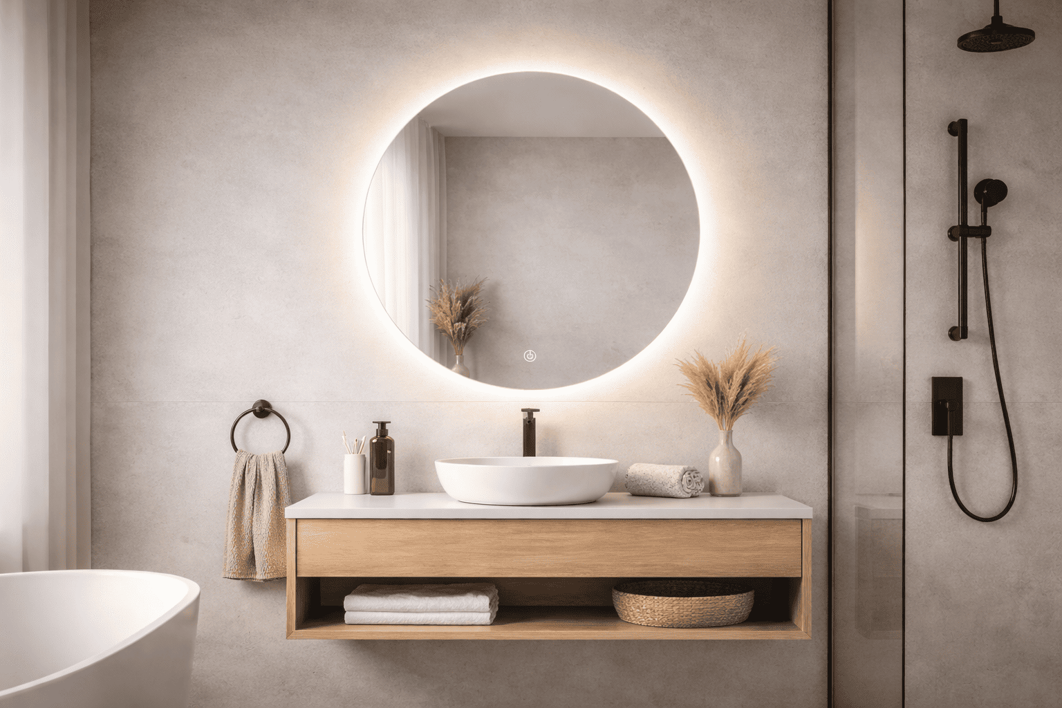 Espejo LED Luna Gold